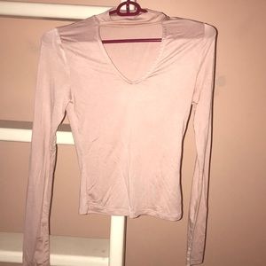 Long Sleeve Choker cut out shirt